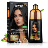 Kiwinz Professional Hair Color Shampoo bottle for quick at-home color touch-ups with 100% color accuracy.