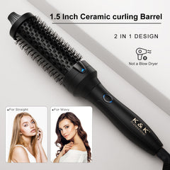 K&K Thermal Brush features two PTC heaters for faster curl shaping