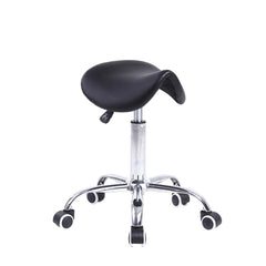 KKTONER rolling saddle stool front view with adjustable height for comfortable seating.