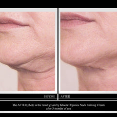Kleem Organics neck firming cream application pump enabling easy, even morning or night use