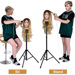 Klvied wig stand tripod extendable height for flexible setups.
