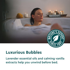 Kneipp Dream Time Lavender & Vanilla blue hue enhances tranquil mood in tub