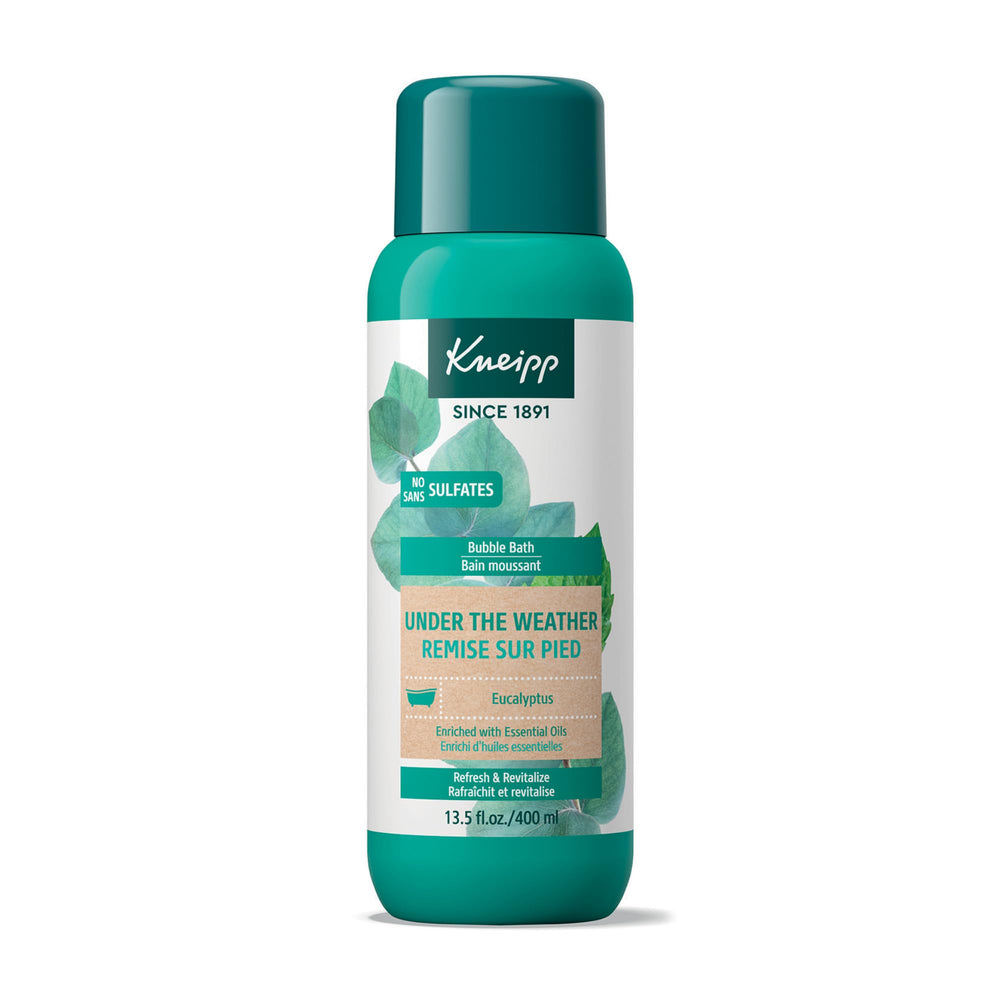 Kneipp Under The Weather bottle with eucalyptus for a comforting bath ritual