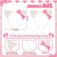 Knitgrip cat ears headbands soft plush pink detailed for cute everyday wear