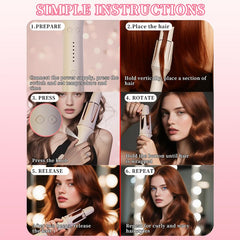 KNJOQ 28mm wand close-up for tight beach waves and fast curls