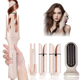 KNJOQ automatic curling iron set front view for versatile styling options