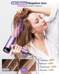 KNKA hair dryer ionic technology reduces frizz and improves shine.