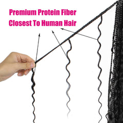 Knovotch Boho Crochet Braids 18in pre-looped installation speeds DIY setup.
