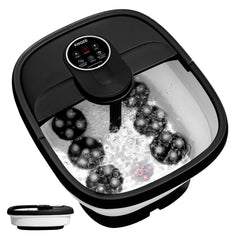 KNQZE collapsible foot spa folded compact for easy storage and travel relief