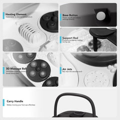 KNQZE foot spa bubbles feature delivering spa-like effervescence during soak
