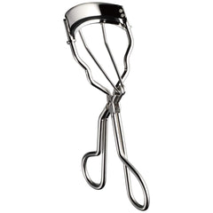 Koji Curving Eyelash Curler angled view reveals arcuate frame spreading lashes evenly