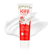 Koji White Kojic Acid Face Wash bottle ready for radiant cleansing morning routine