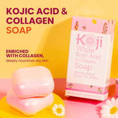 Koji White brightening skin bar for even tone and natural glow.