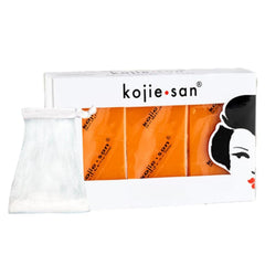Kojie San Original Soap bar close-up showing texture for smoother, even complexion.