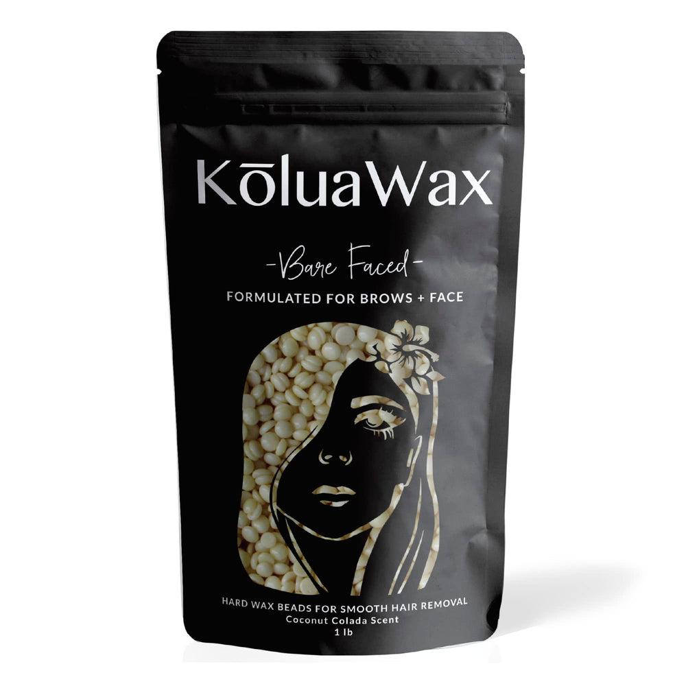 KoluaWax hard wax beads Coconut Colada close-up for at-home waxing with smooth results.
