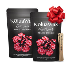KoluaWax hard wax beads dragon fruit hibiscus closeup for at-home waxing and smooth results