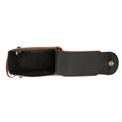 KomalC bag interior reveals water-resistant lining guarding toiletries while traveling
