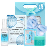 KONEUK 15-pack skincare set box highlights travel-friendly kit for hydrated skin