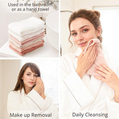 Konssy face cloths absorbent close-up for gentle makeup removal.