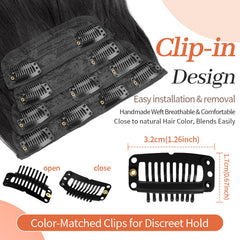 Kookastyle clip-in extensions 20in silky curly texture for natural look