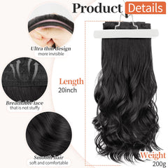 Kookastyle clip-in extensions 20in weft close-up showing double-weft durability