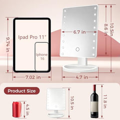 KOOKIN lighted vanity mirror LED illumination highlights facial details for makeup