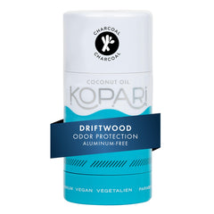 Kopari aluminum-free coconut deodorant application showing smooth glide and freshness.