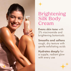 Kopari Silk Body Cream demonstrates lightweight, fast-absorbing hydration on skin.