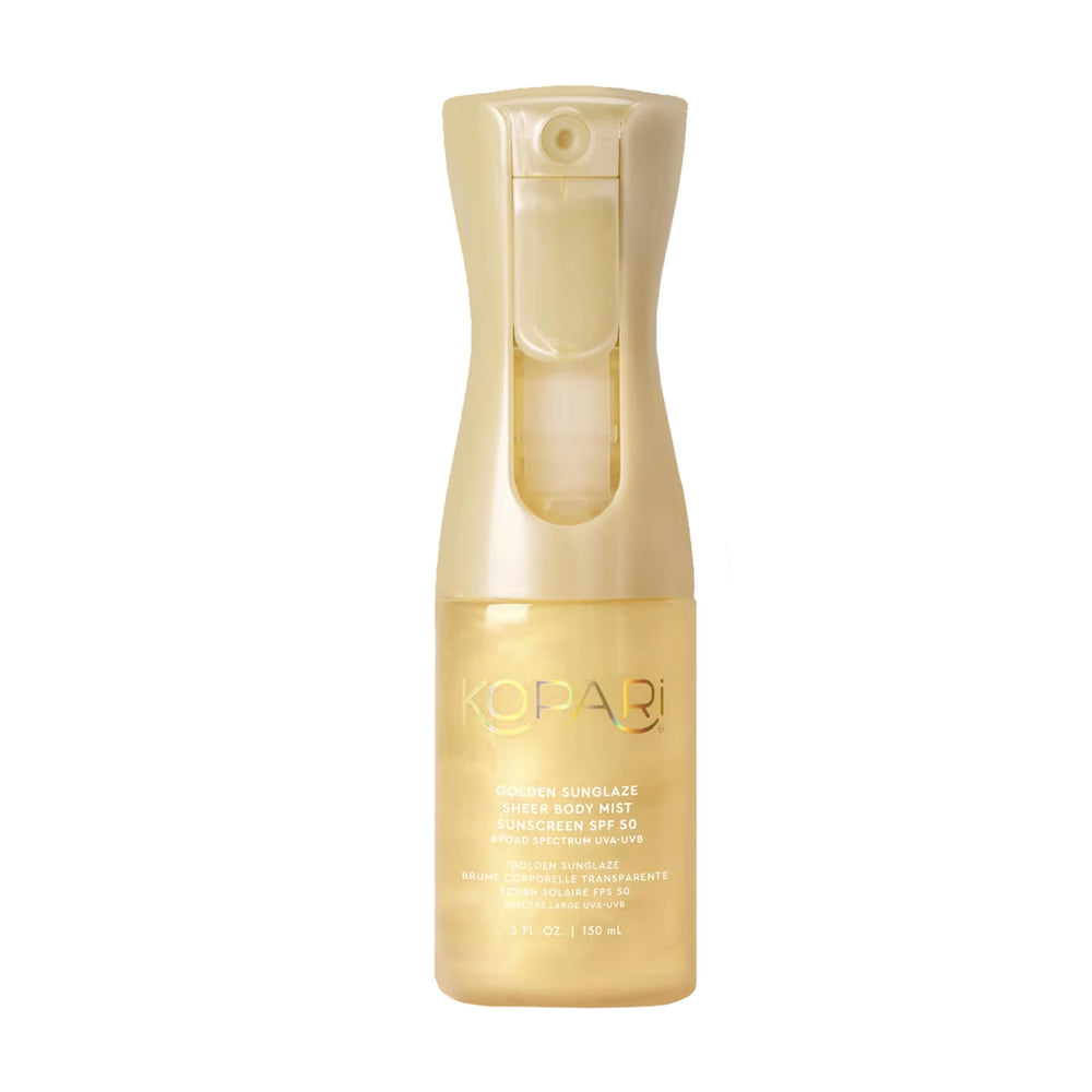 Kopari Golden Sunglaze bottle front with radiant glow