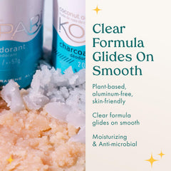 Kopari Original Deodorant application glide on underarm for smooth coverage.