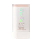 Kopari Pure Protect sunscreen stick applying smoothly for clear face coverage.