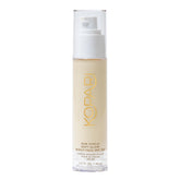 Kopari Sun Shield Soft Glow bottle closeup shows daily SPF 30 protection and hydrated radiance
