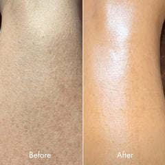 Kopari Ultra Restore Body Butter being applied on skin for smooth feel.