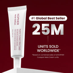Kopher Curepair Mela Cream 4ever Edition jar closeup—rich texture for redness relief.