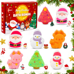KOPHINYE Christmas Bath Bombs Santa surprise fizz reveals hanging resin ornament