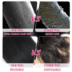 KORENGI virgin-hair 30inch bleach-ready wig for color customization