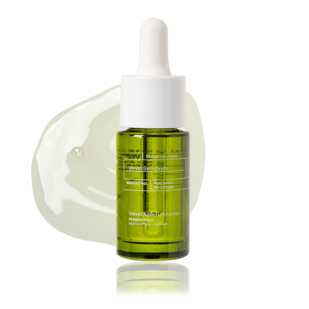 KORRES Santorini Grape Velvet Skin Drink bottle for smooth hydrated skin