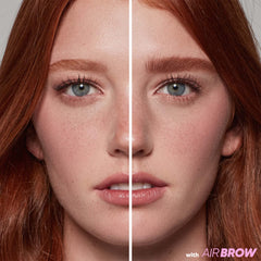 Kosas Air Brow in use delivers soft, fluffy brows with precise pigment.