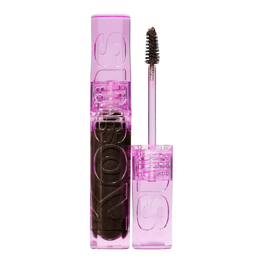 Kosas Air Brow Tinted Gel packaging showcases vegan, clean formula for effortless brow styling.