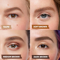 Kosas Brow Pop Nano in use delivering featherlike brow strokes