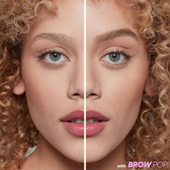 Kosas Brow Pop spoolie blends for a seamless finish.