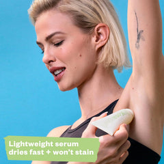 Kosas Chemistry Deodorant serum-dry roller demonstrates lightweight, fast-drying comfort.