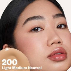 Kosas Revealer foundation swatch Light Medium Neutral 200 demonstrates natural tone and blendable coverage