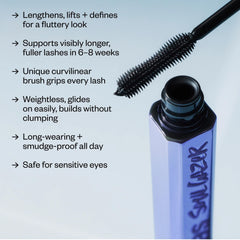 Kosas Soulgazer smudge-proof wear keeps lashes looking fresh all day.