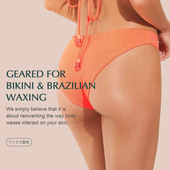 KOTAMU blue bikini formula wax beads ready for easy Brazilian waxing.