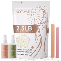 KOTAMU hard wax beads packaging highlights home waxing convenience