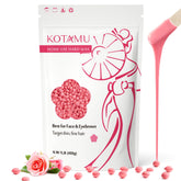 KOTAMU wax beads face-application for gentle facial hair removal with rose extract.