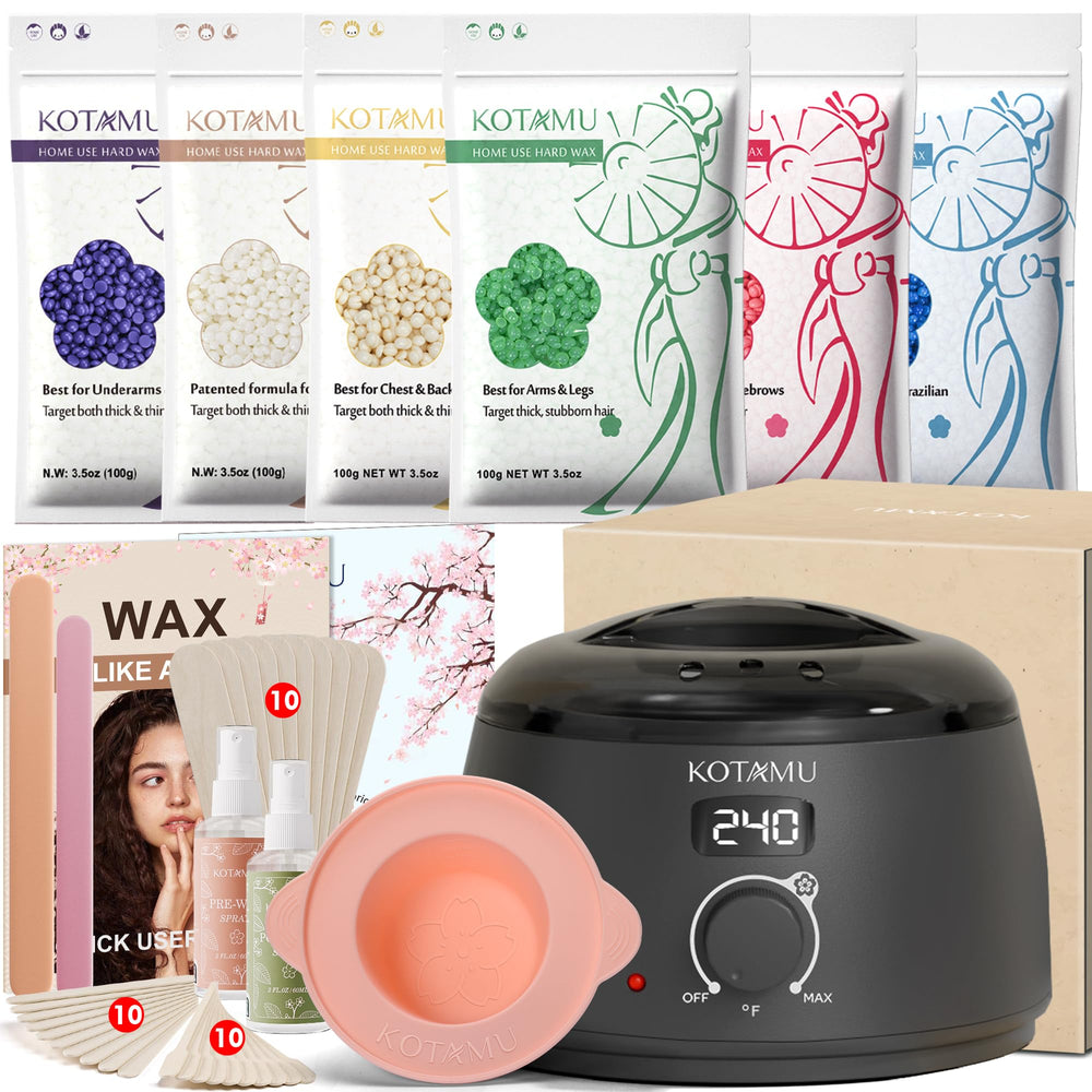 KOTAMU Waxing Kit digital warmer front view for fast, salon-like at-home sessions.
