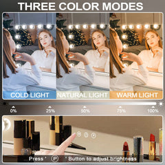 Kottova vanity mirror with 15 LEDs for consistent lighting