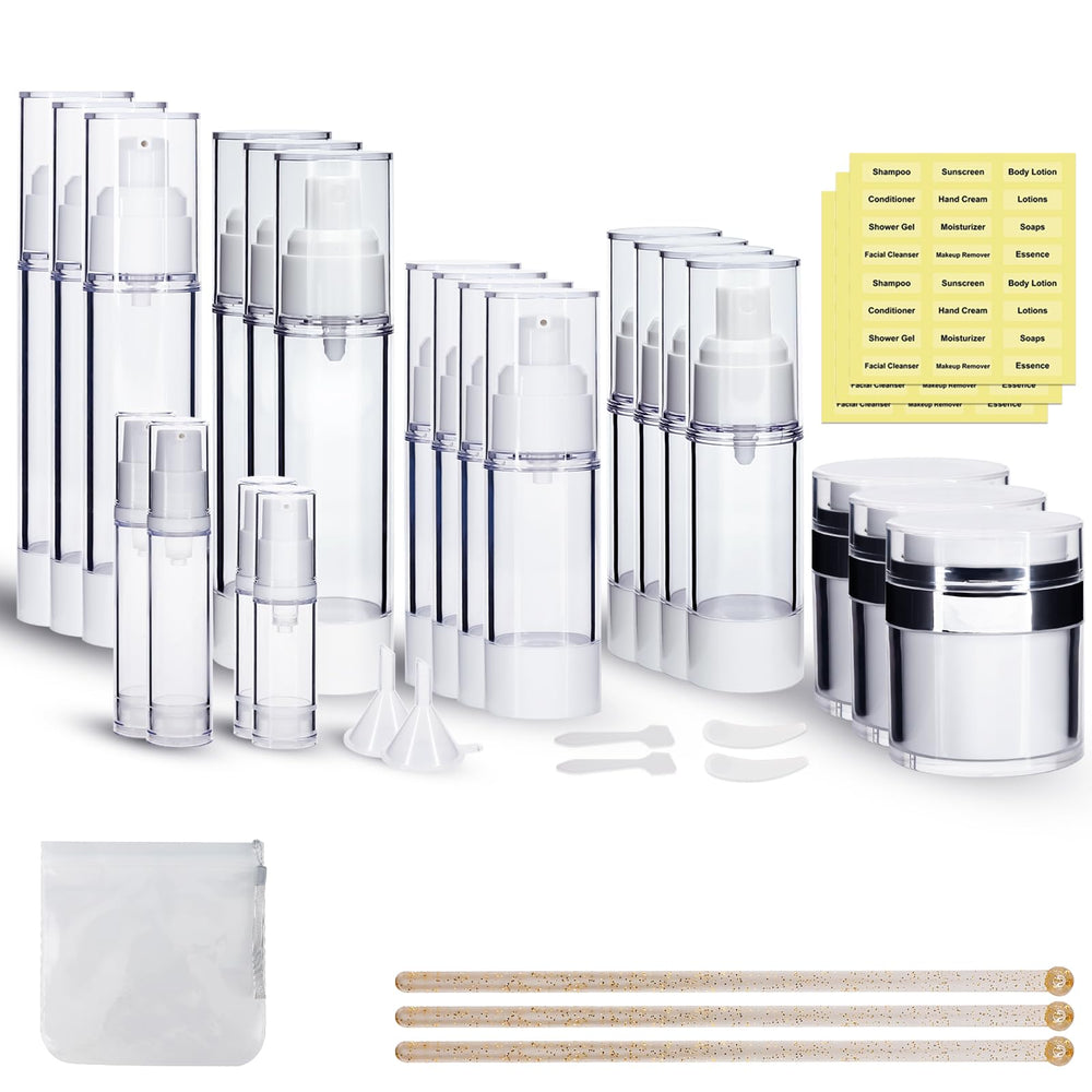 KOUWICH airless pump jar 1-7oz demonstrates precise dispensing for travel skincare.